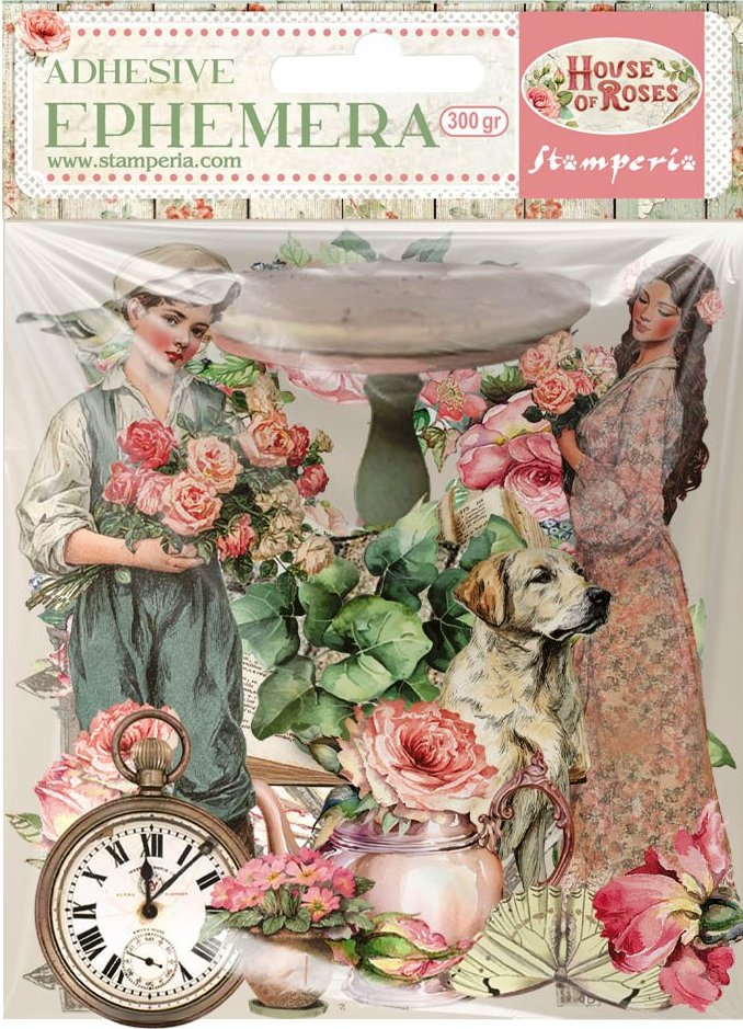 NEW Stamperia House of Roses Ephemera (DFLCT80) 