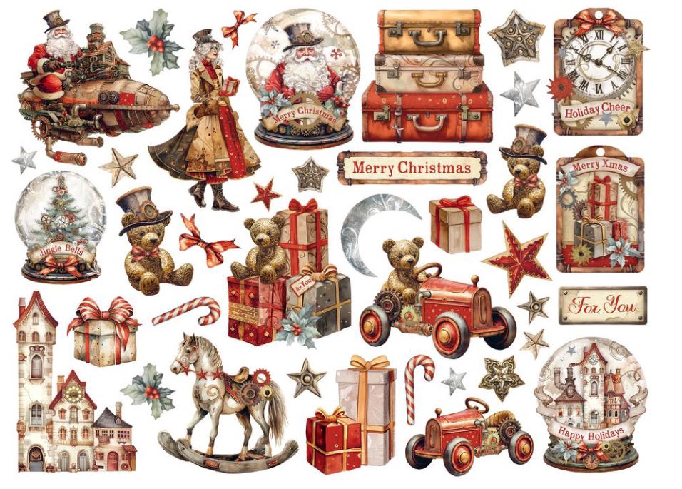stamperia Gear Up For Christmas Die-cuts 