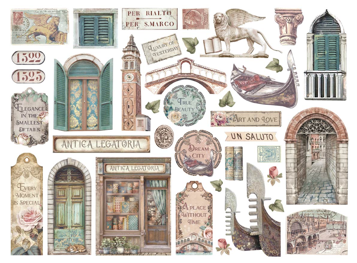Stamperia Venice City of Art Die-Cuts