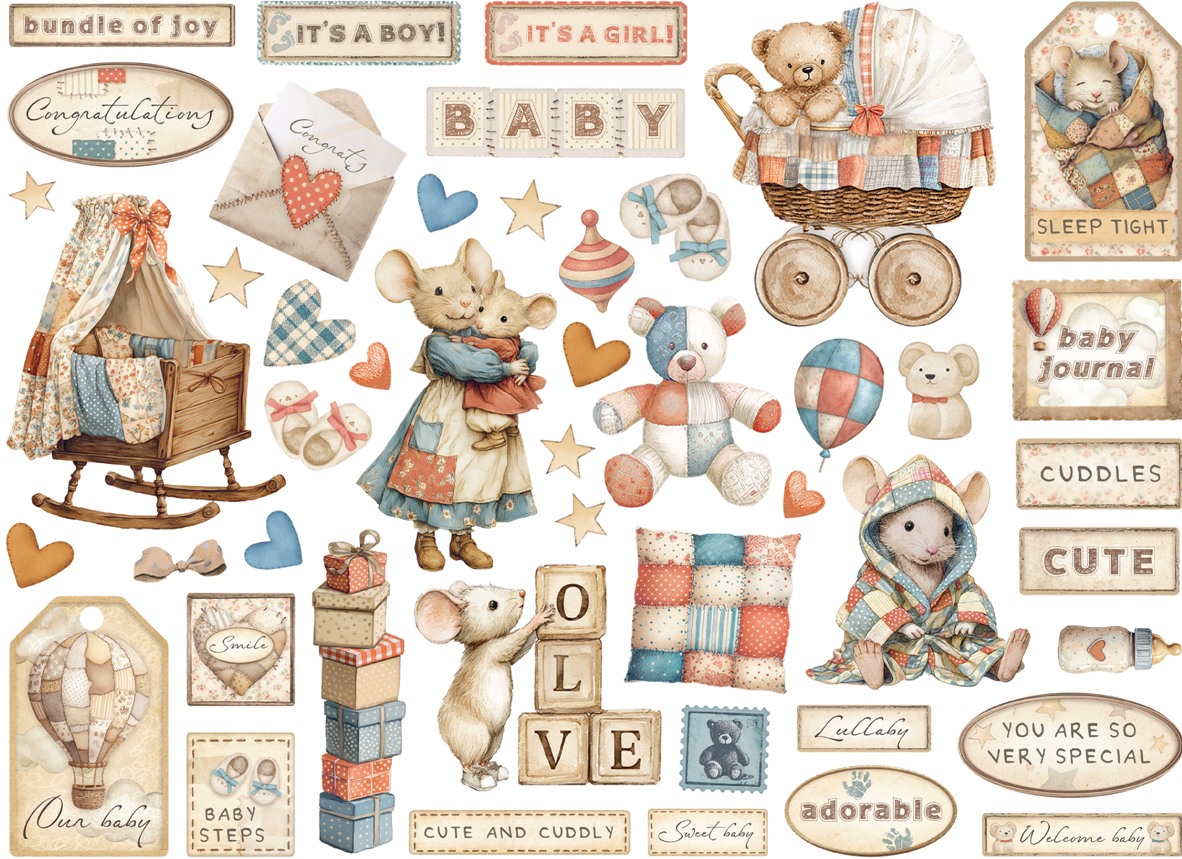 Stamperia Baby Die Cuts 