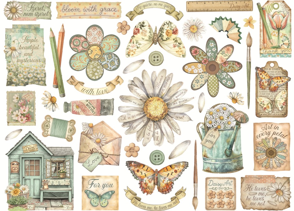 Stamperia Daisy Art Die Cuts
