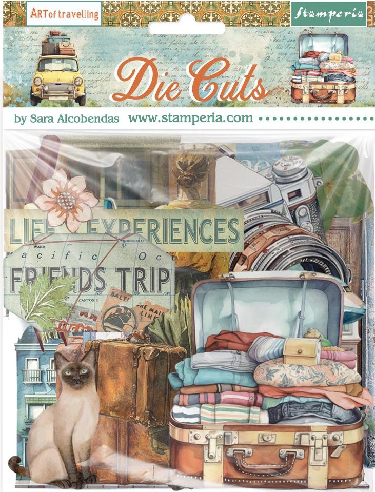 NEW Stamperia Art of Travelling  Die Cuts (DC131)