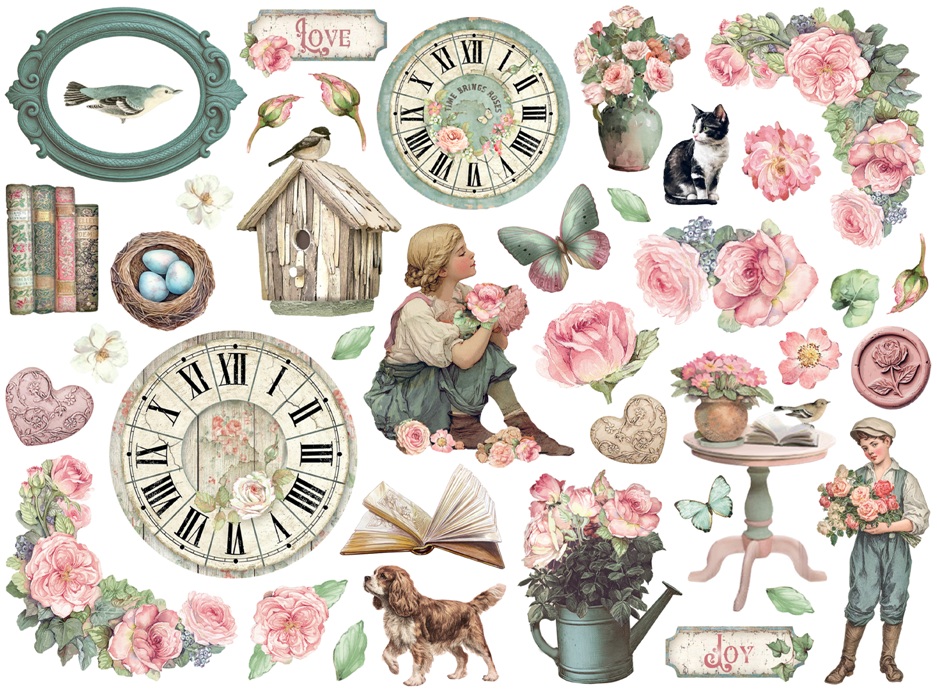 NEW Stamperia House of Roses Die Cuts  (DFLDC132)
