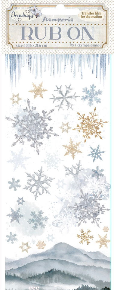 Stamperia Create Happiness Dewdrops Rub-Ons - SNOWFLAKES (DFLRB128)