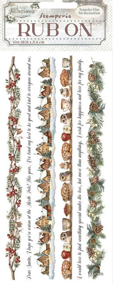 Stamperia The Owl's House Rub-ons - Stripes  (DFLRB181)
