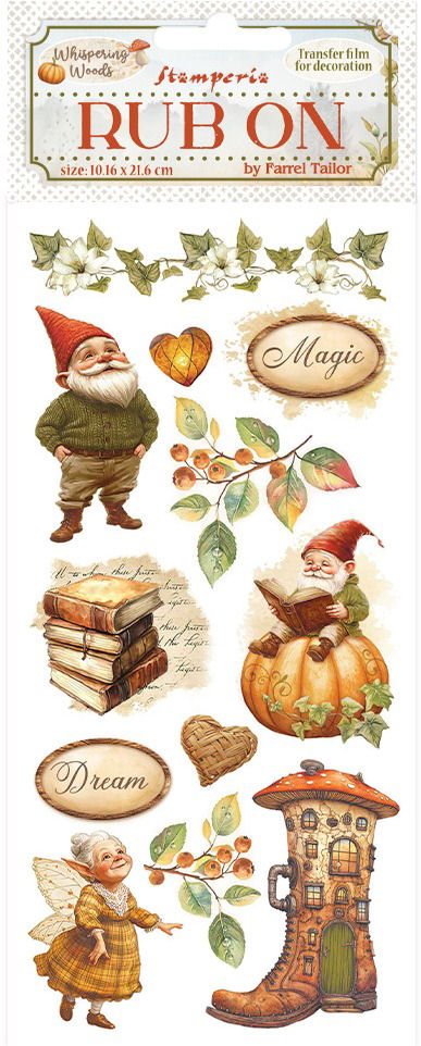 Stamperia Whispering Woods Rub-Ons - Gnome (DFLRB186) 