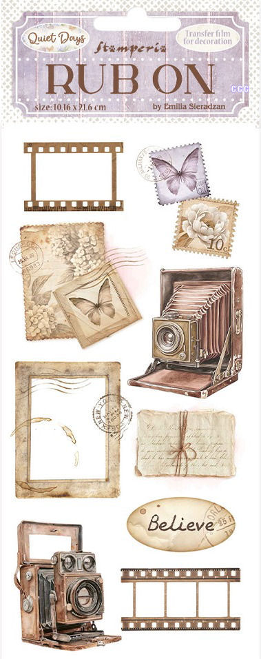 Stamperia Quiet Days Rub-Ons - Vintage Photography  (DFLRB206)