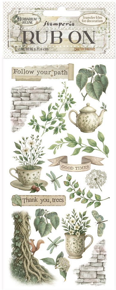 Stamperia Herbarium Rub-Ons - Tea Time  (DFLRB208)