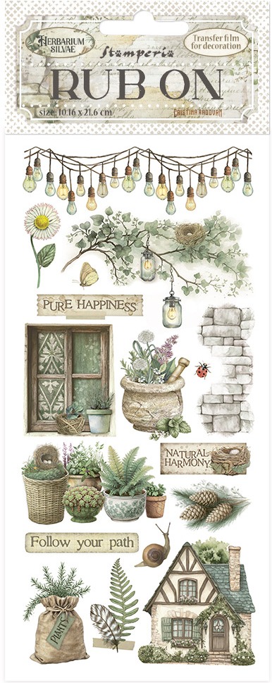 Stamperia Herbarium Rub-Ons - Cottage  (DFLRB209)