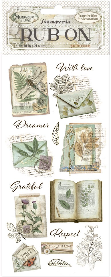 Stamperia Herbarium Rub-Ons - Botanical Books (DFLRB210)