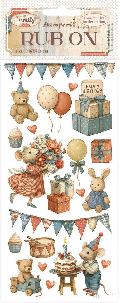 Stamperia Family Rub-Ons  - Party (DFLRB215)