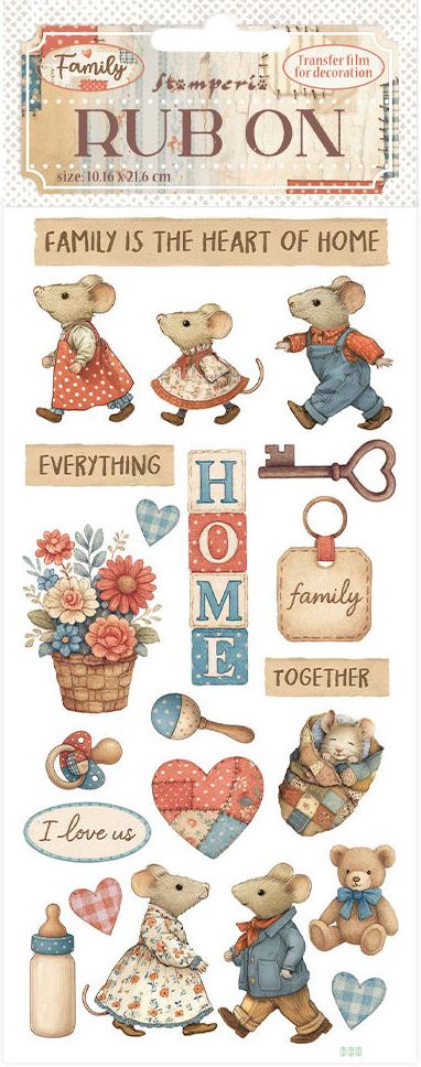 Stamperia Family Rub-Ons  - Home (DFLRB217)
