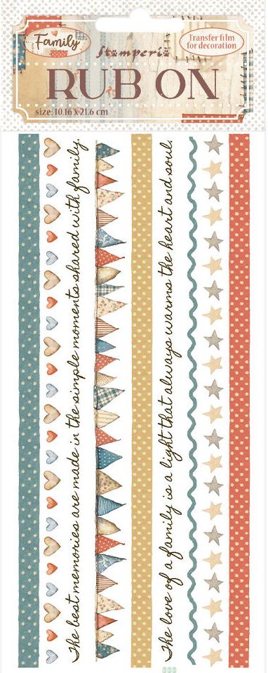Stamperia Family Rub-Ons  - Stripes (DFLRB219)