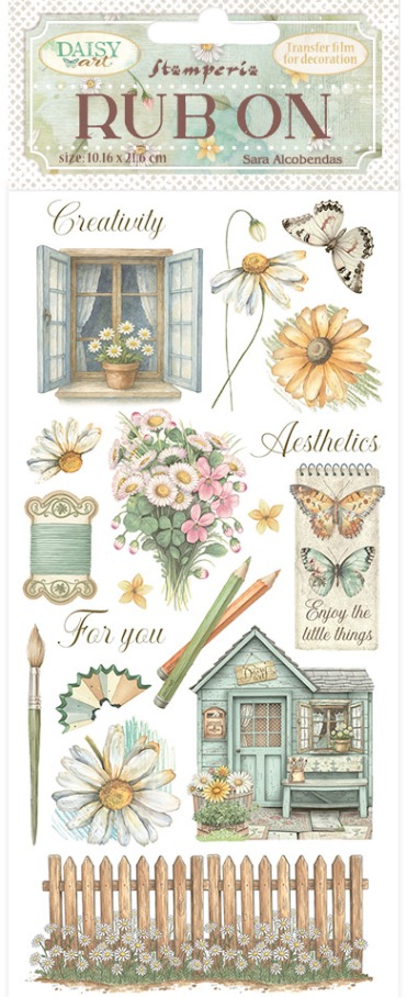 Stamperia Daisy Art Rub-Ons - Cottage (DFLRB222)