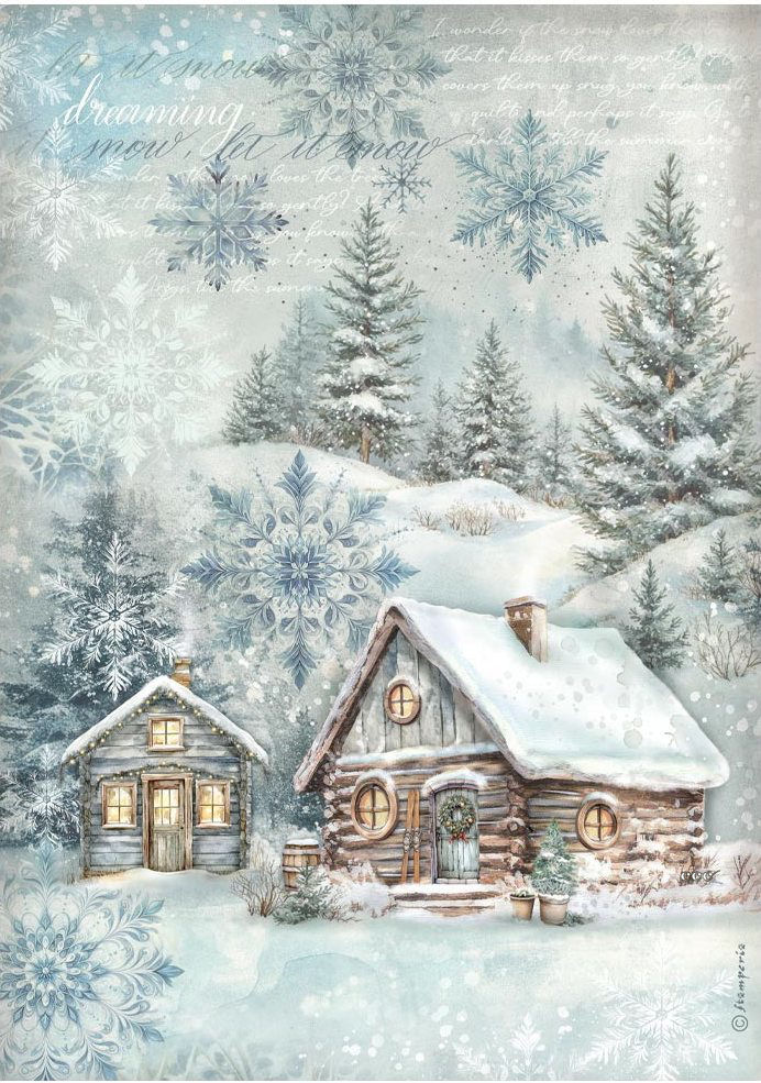Stamperia The Owl's House A4 Rice Paper - Cottage (DFSA41053)