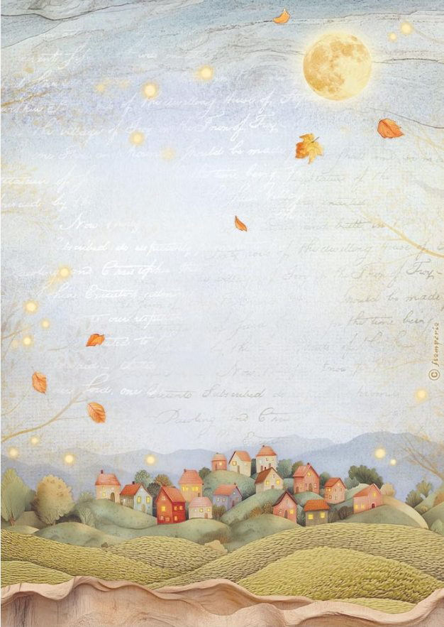 Stamperia Whispering Woods A4 Rice Paper - Hills (DFSA41058) 