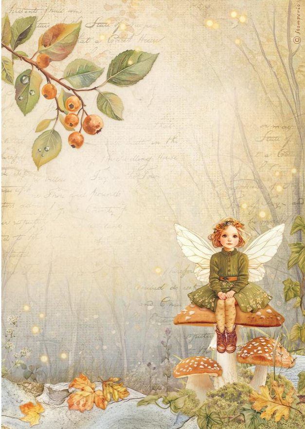 Stamperia Whispering Woods A4 Rice Paper-  Fairy (DFSA41059) 