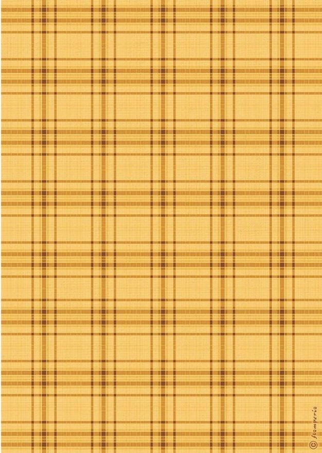 Stamperia Whispering Woods A4 Rice Paper - Tartan Pattern  (DFSA41063) 
