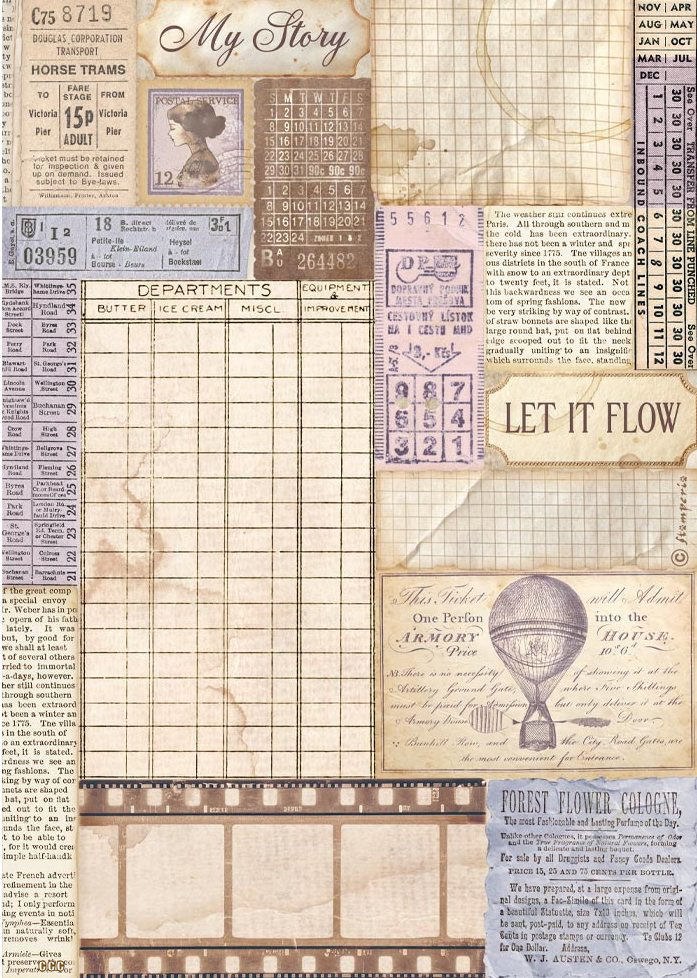 Stamperia Quiet Days A4 Rice Paper - Vintage Photography (DFSA41071)