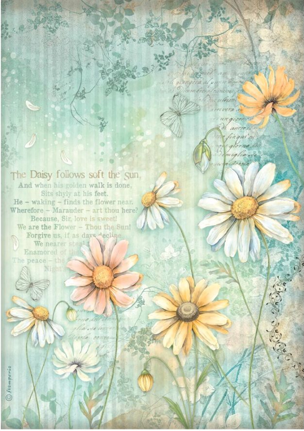 Stamperia Daisy Art A4 Rice Paper - DAISY (DFSA41093)