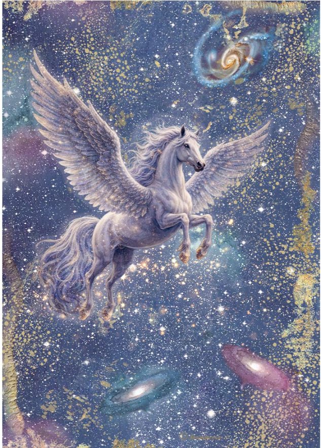 Stamperia Cosmos A4 Rice Paper - Pegasus  (DFSA41152)