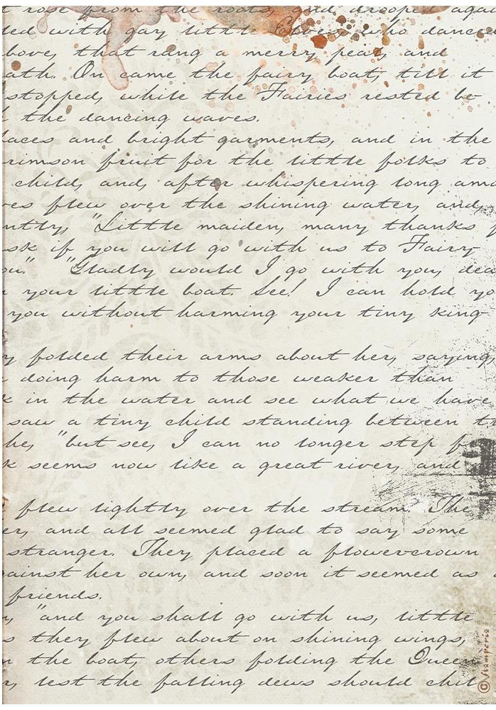 NEW Stamperia Our Way A4 Rice Paper Handmande Letter  (DFSA41156) 