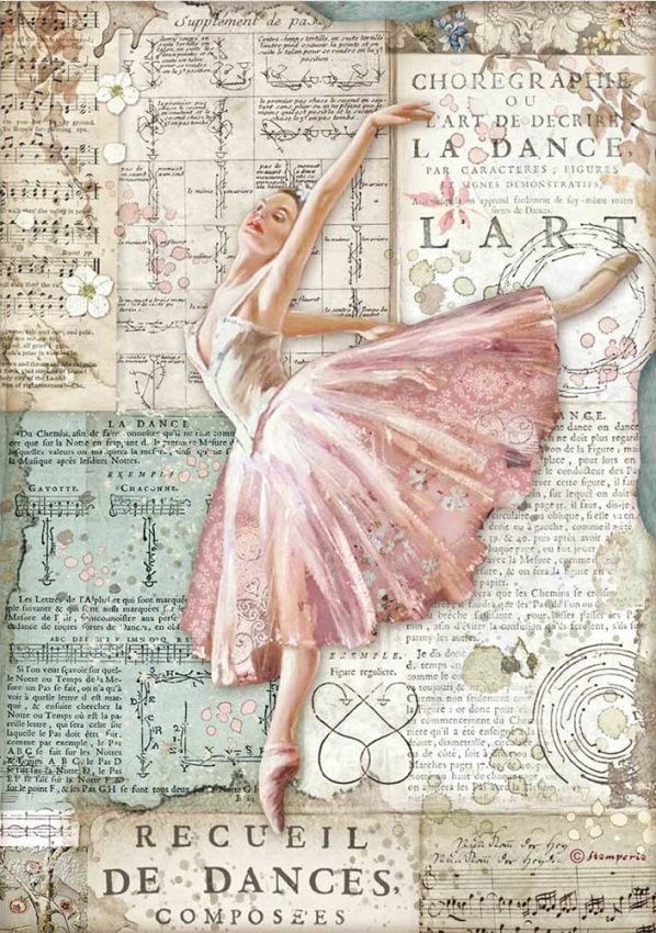 Stamperia A4 Rice Paper - Passion Dancer  (DFSA4543)