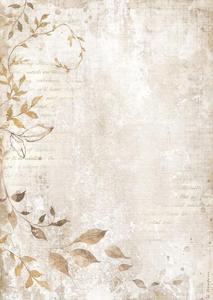 Stamperia Create Happiness Dewdrops A4 Rice Paper Leaves (DFSA4971)