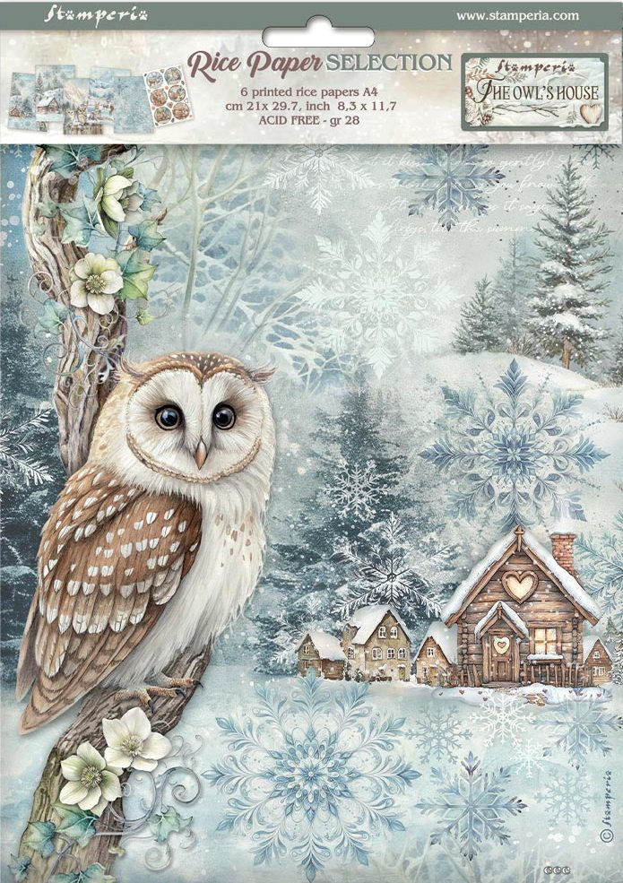 Stamperia The Owl's House A4 Rice Paper Selection (6pcs)