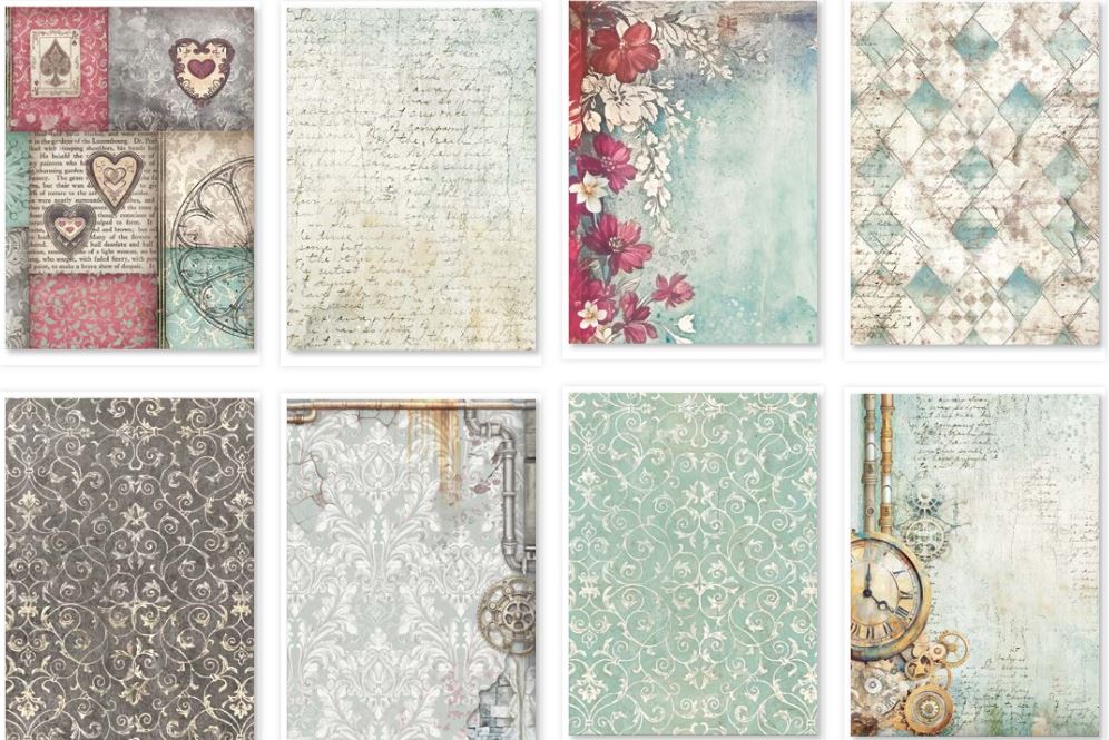 Stamperia Master of Magic A6 Rice Paper Backgrounds (8pcs)