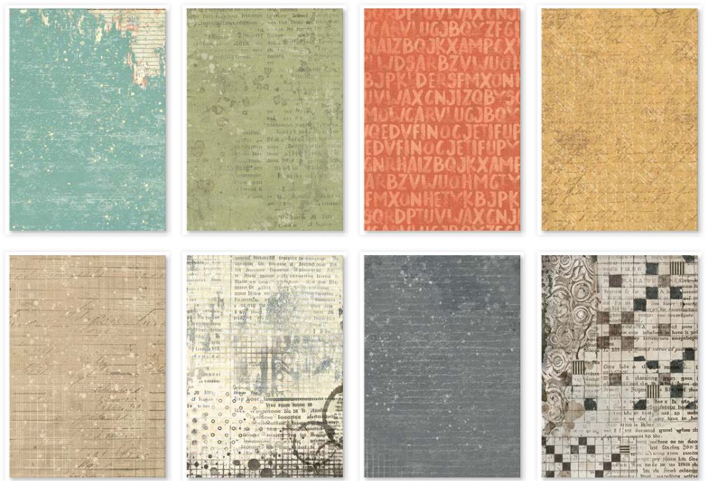 Stamperia Furry Friends A6 Rice Paper Backgrounds (8pcs)