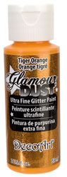 DecoArt Glamour Dust Paint - Tiger Orange