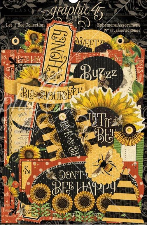 Graphic 45 Let it Bee Ephemera Die-Cut Assortment 