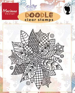 Marianne Design Poinsettia Doodle Clear Stamps (2222)