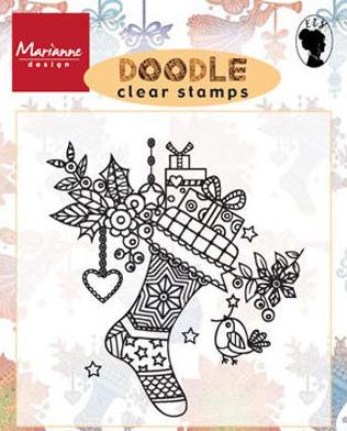 Marianne Design Christmas Stocking Doodle Clear Stamps (2223)