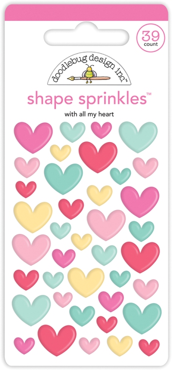 Doodlebug Design With All My Heart Shape Sprinkles (7091)