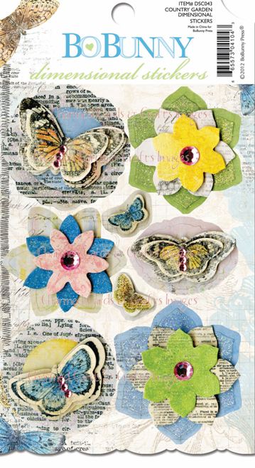 Bo Bunny Country Garden iCandy Dimensional Stickers