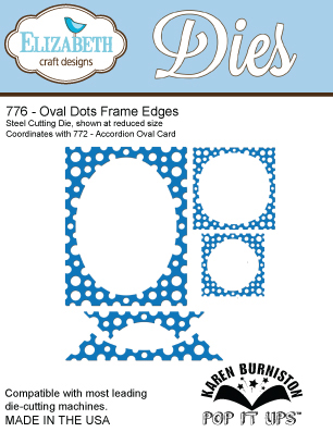 Elizabeth Craft Designs Dies - Oval Dots Frame Edges (776)