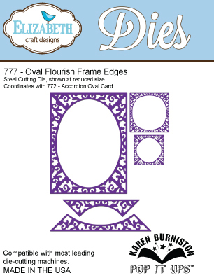 Elizabeth Craft Designs Dies - Oval Flourish Frame Edges (777)
