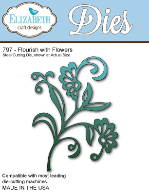 Elizabeth Craft Designs Dies - Flourish with Flowers (797)