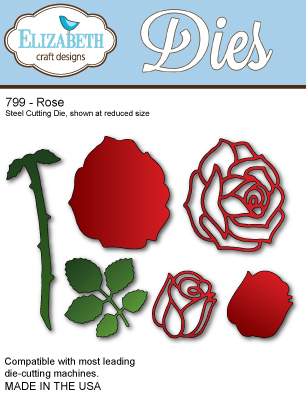 Elizabeth Craft Designs Dies - Rose (799)