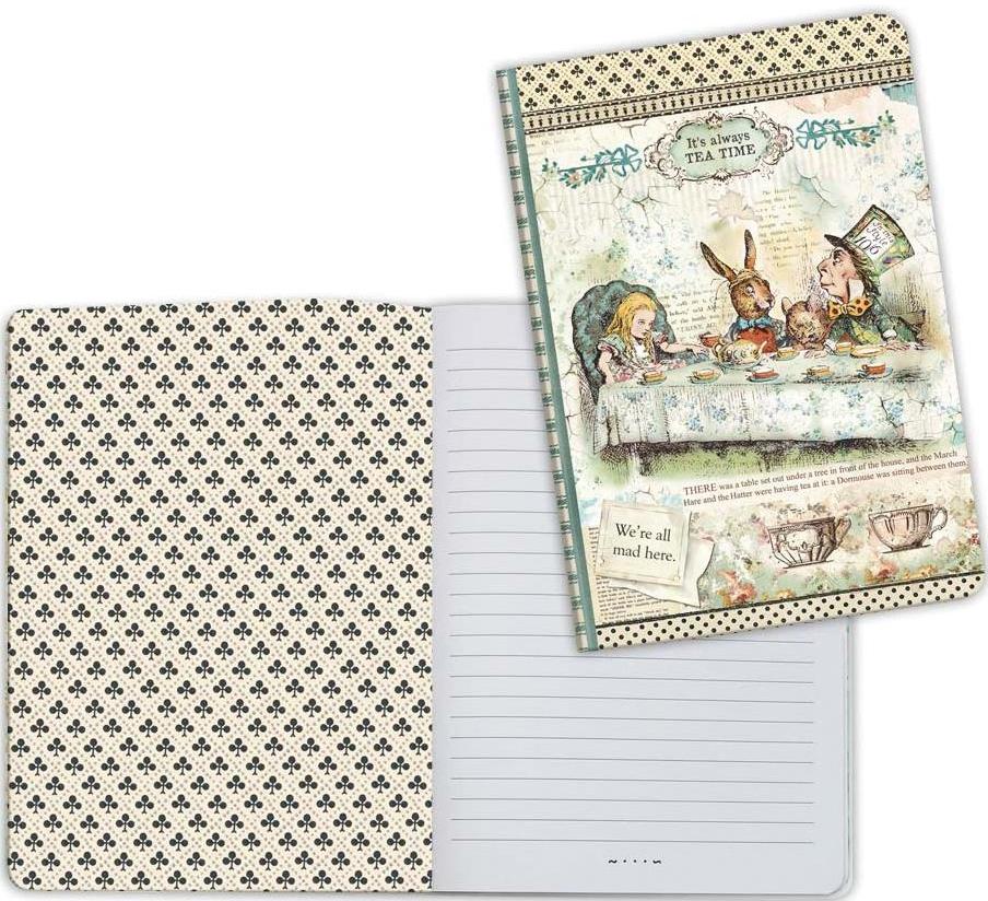 Stamperia A5 Notebooks - Alice Mad Hatter (ENBA5006)