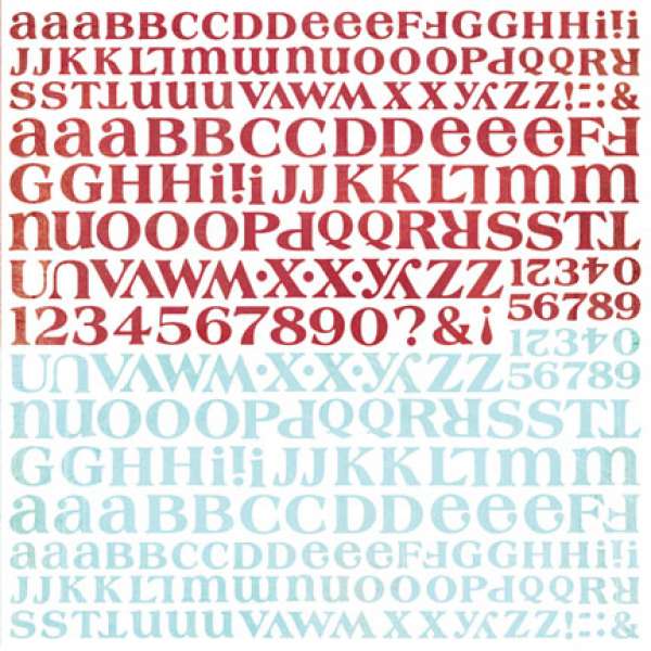 Basic Grey Eskimo Kisses - Alphabet Stickers