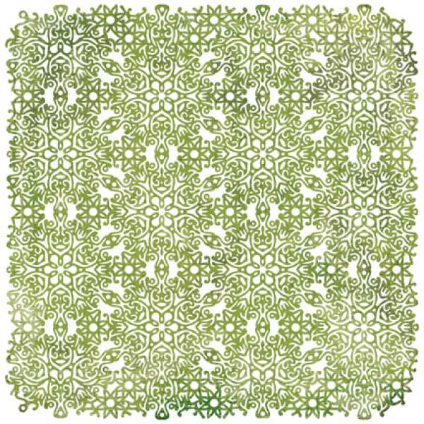 Basic Grey Eskimo Kisses - Doilies (green)