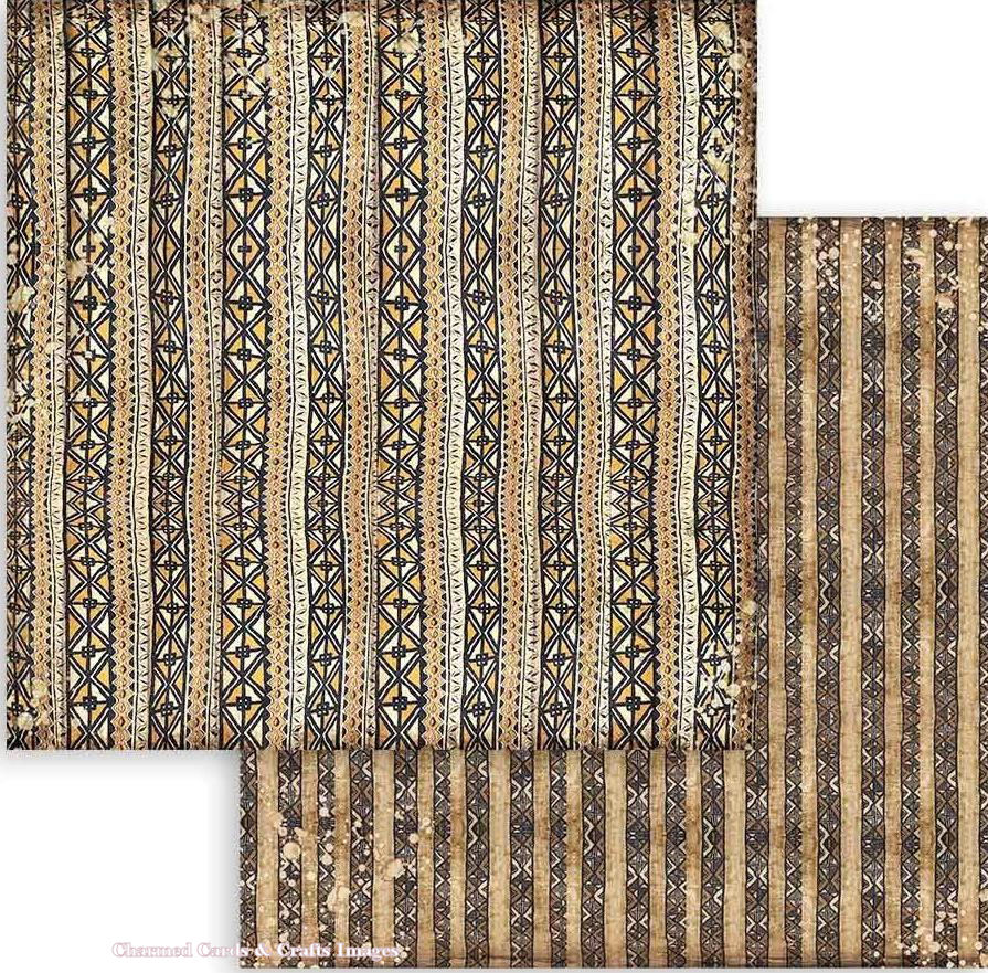 Stamperia Double-Sided Paper -  SAVANA ETHNIC TEXTURE (SBB864)