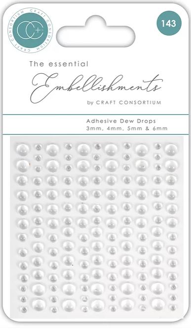 Craft Consortium The Essential Embellishments - Adhesive Dew Drops - Clear