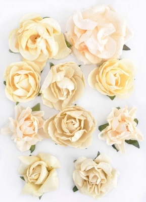 Kaisercraft Paper Blooms - BUTTERCREAM