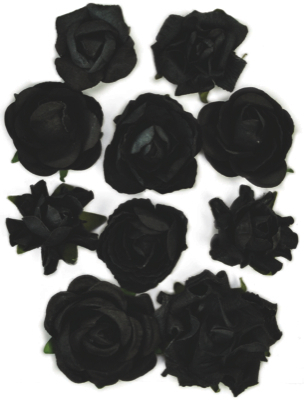 Kaisercraft Paper Blooms - BLACK