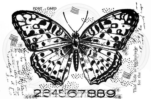 Woodware Clear Singles Stamps Butterfly (FRM001)