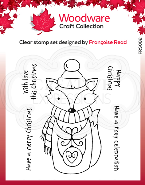 Woodware Clear Festive Stamps - Foxy Christmas (FRS082)